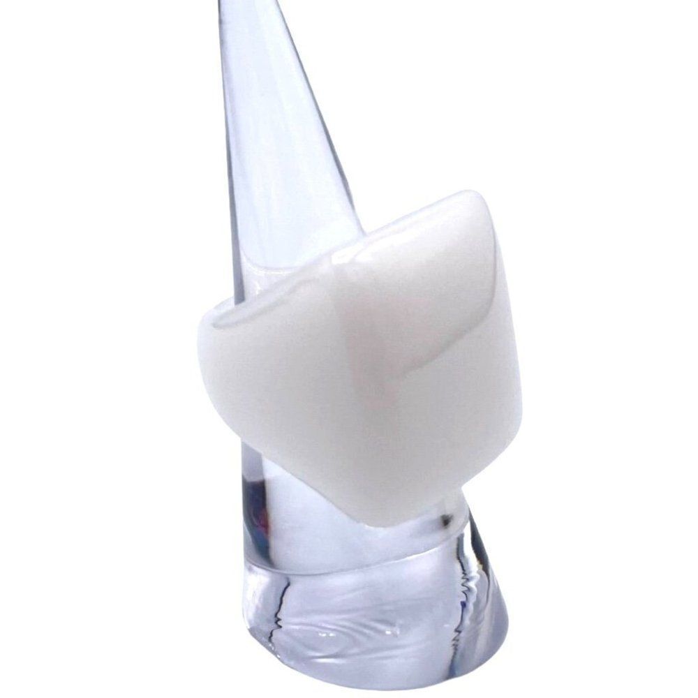 White Acrylic Geometric Square Chunky Statement Ring Size 7 - Picture 8 of 8